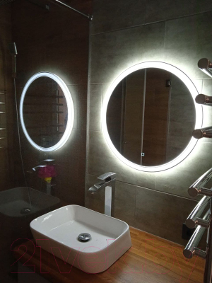 Зеркало Пекам Ring 2 70x70 / ring2-70x70s (с подсветкой и сенсором на прикосновение)
