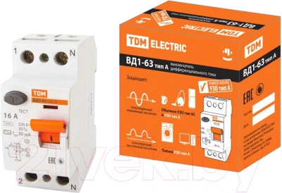 Выключатель автоматический TDM ВА47-29 3Р 1А 4.5кА В / SQ0206-0033 - фото