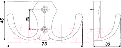 Крючок для одежды Boyard K0340 / K203CP.2
