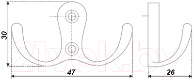 Крючок для одежды Boyard K0760 / K207SC.7