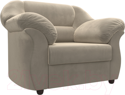 Кресло мягкое Лига Диванов Карнелла 240 / 105837 (микровельвет бежевый) - фото