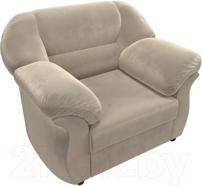 Кресло мягкое Лига Диванов Карнелла 240 / 105837 (микровельвет бежевый)