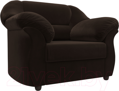 Кресло мягкое Лига Диванов Карнелла 240 / 105842 (микровельвет коричневый) - фото
