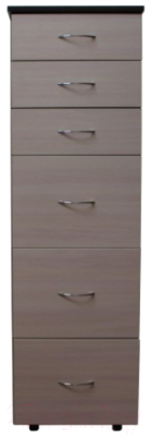 Комод Компас-мебель КС-008-04Д1 (венге темный/дуб молочный) - фото