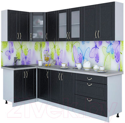 Готовая кухня Интерлиния Мила Крафт 1.2x2.5 - фото