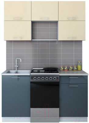 Готовая кухня Интерлиния Мила Gloss 50-15 - фото