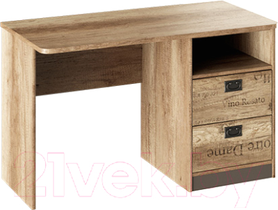 Письменный стол ТриЯ Пилигрим ТД-276.15.02 (дуб каньон светлый/серый) - фото
