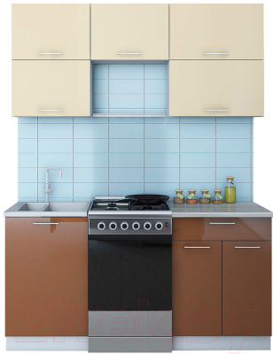 Готовая кухня Интерлиния Мила Gloss 50-16 - фото