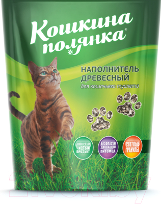 Наполнитель для туалета Кошкина Полянка Древесный / 0411 - фото
