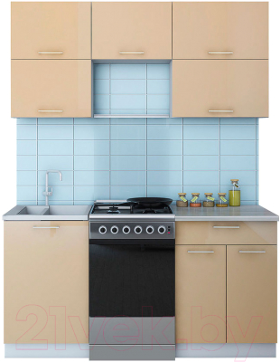 Готовая кухня Интерлиния Мила Gloss 50-16 - фото