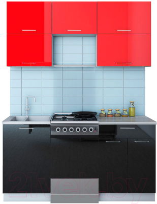 Готовая кухня Интерлиния Мила Gloss 50-16 - фото