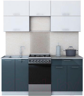 Готовая кухня Интерлиния Мила Gloss 50-18 - фото