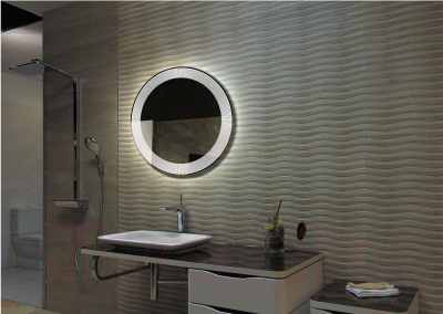 Зеркало Пекам Galaxy 80x80 / galaxy-80x80d (с подсветкой и сенсором на взмах руки)