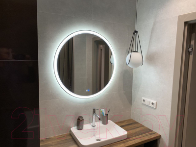 Зеркало Пекам Ring 2 80x80 / ring2-80x80sp (с подсветкой, подогревом и сенсором на прикосновение)