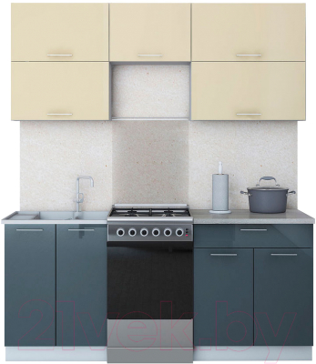 Готовая кухня Интерлиния Мила Gloss 50-18 - фото