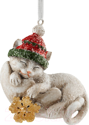 Елочная игрушка Erich Krause Decor Уютный котик / 47848 - фото