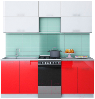 Готовая кухня Интерлиния Мила Gloss 50-20 - фото