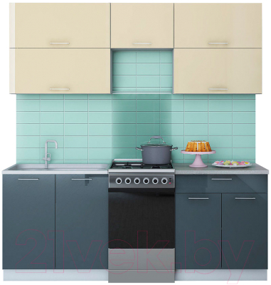 Готовая кухня Интерлиния Мила Gloss 50-20 - фото