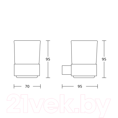 Стакан для зубной щетки и пасты Gross Aqua Space GA18238