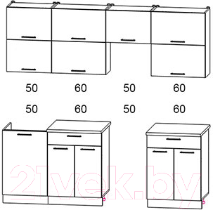 Готовая кухня Интерлиния Мила Gloss 50-22
