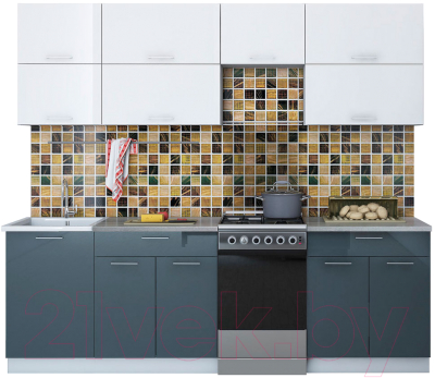 Готовая кухня Интерлиния Мила Gloss 50-24 - фото