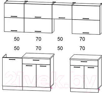 Готовая кухня Интерлиния Мила Gloss 50-24