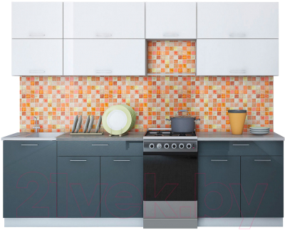 Готовая кухня Интерлиния Мила Gloss 50-26 - фото