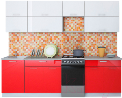 Готовая кухня Интерлиния Мила Gloss 50-26 - фото