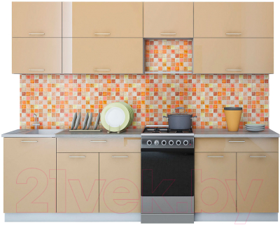 Готовая кухня Интерлиния Мила Gloss 50-26 - фото