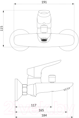 Смеситель RedBlu by Damixa Origin Bit 771000000