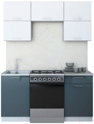 Готовая кухня Интерлиния Мила Gloss 60-16 - фото