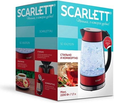 Электрочайник Scarlett SC-EK27G79 (красный)