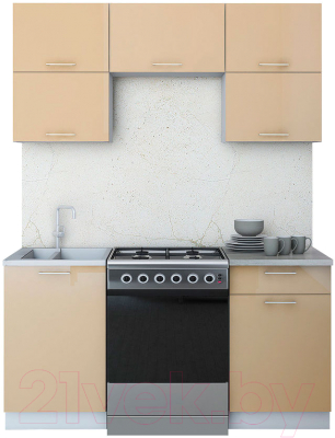 Готовая кухня Интерлиния Мила Gloss 60-16 - фото