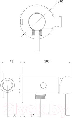 Гигиенический душ со смесителем RedBlu by Damixa Option 211000000
