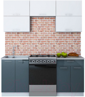 Готовая кухня Интерлиния Мила Gloss 60-18 - фото