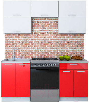 Готовая кухня Интерлиния Мила Gloss 60-18 - фото