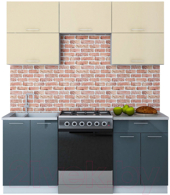 Готовая кухня Интерлиния Мила Gloss 60-18 - фото