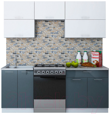Готовая кухня Интерлиния Мила Gloss 60-20 - фото