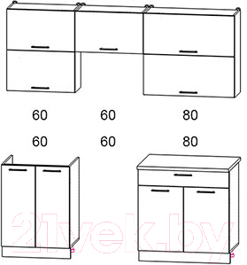 Готовая кухня Интерлиния Мила Gloss 60-20