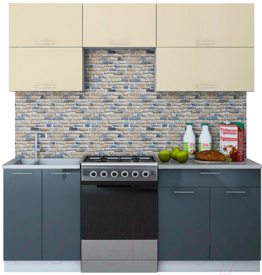 Готовая кухня Интерлиния Мила Gloss 60-20 - фото