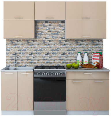 Готовая кухня Интерлиния Мила Gloss 60-20 - фото