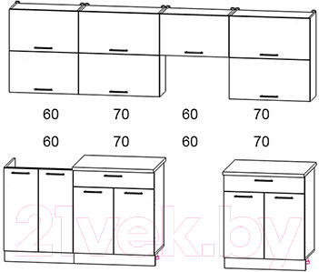 Готовая кухня Интерлиния Мила Gloss 60-26