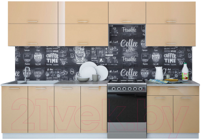 Готовая кухня Интерлиния Мила Gloss 60-30 - фото