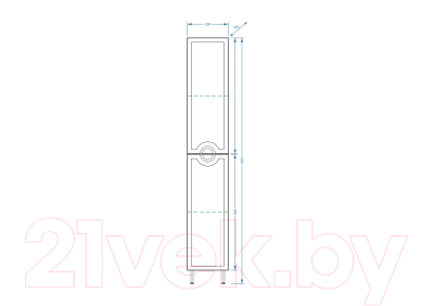 Шкаф-пенал для ванной Vako Вероника 30 / 17658