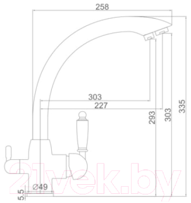 Смеситель Ledeme L4455-3