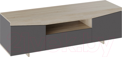 Тумба ТриЯ ТВ тип 1 (дуб сонома/графит серый) - фото