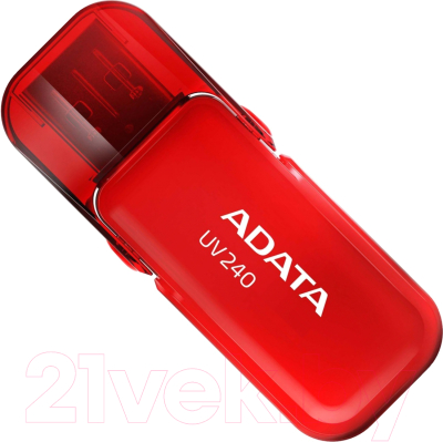 USB flash накопитель A-data DashDrive UV240 Red 32GB (AUV240-32G-RRD) - фото