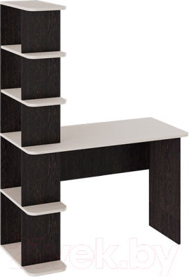 Письменный стол ТриЯ Тип 4 (дуб молочный/венге цаво) - фото