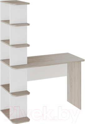 Письменный стол ТриЯ Тип 4 (дуб сонома/белый ясень) - фото