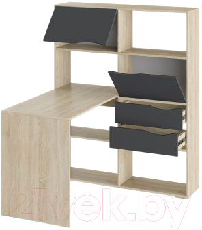 Письменный стол ТриЯ Тип 7 (дуб сонома/графит серый)